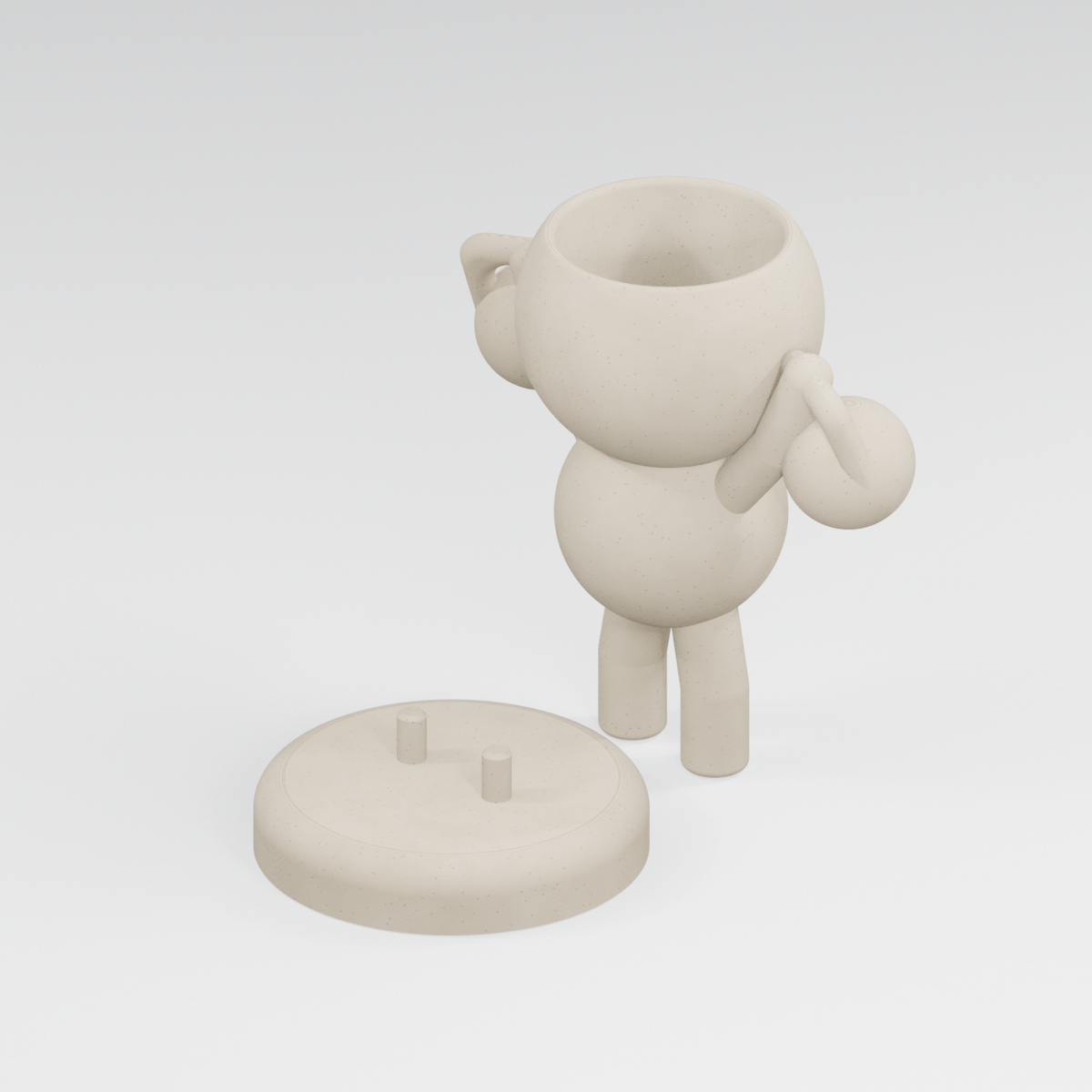 Kettle Bloom fitness planter in Ivory White