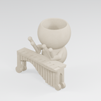 Marimba Moxie Makes Some Noise | Marimba Planter in Ivory White finish