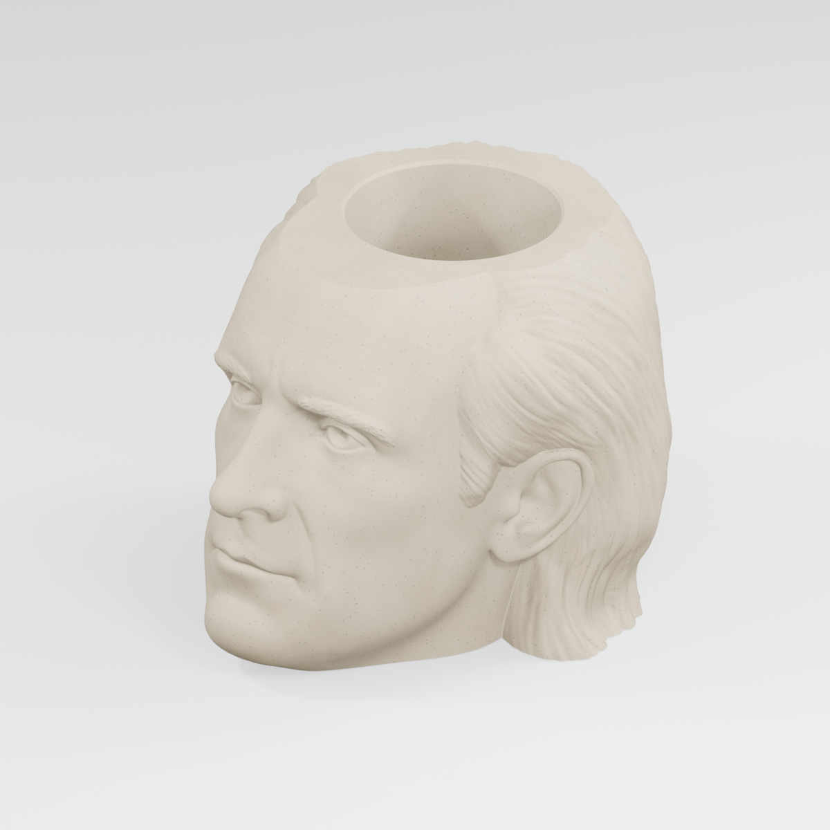 James K. Polk Head Planter in Ivory White