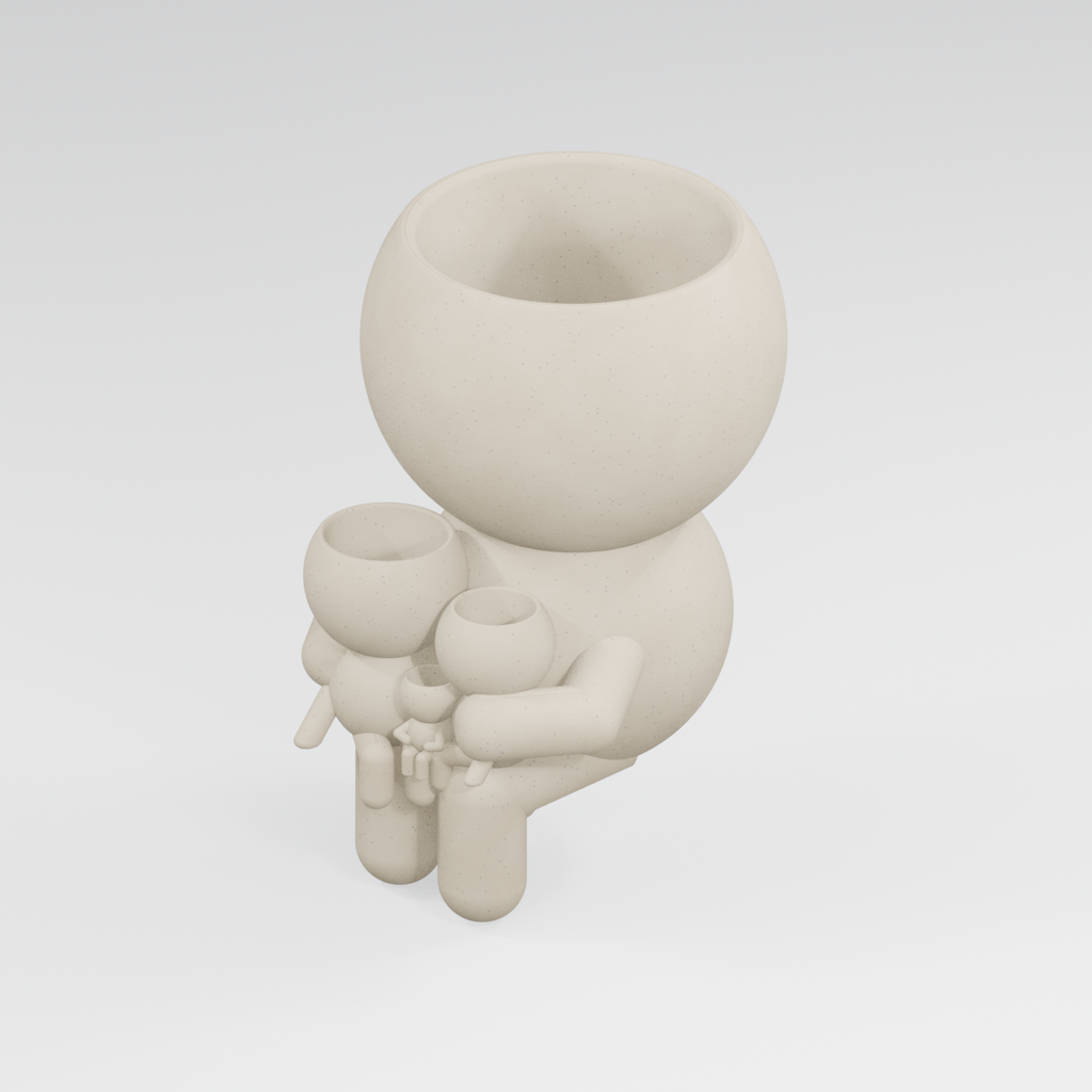 Nana Nest family planter in Ivory White