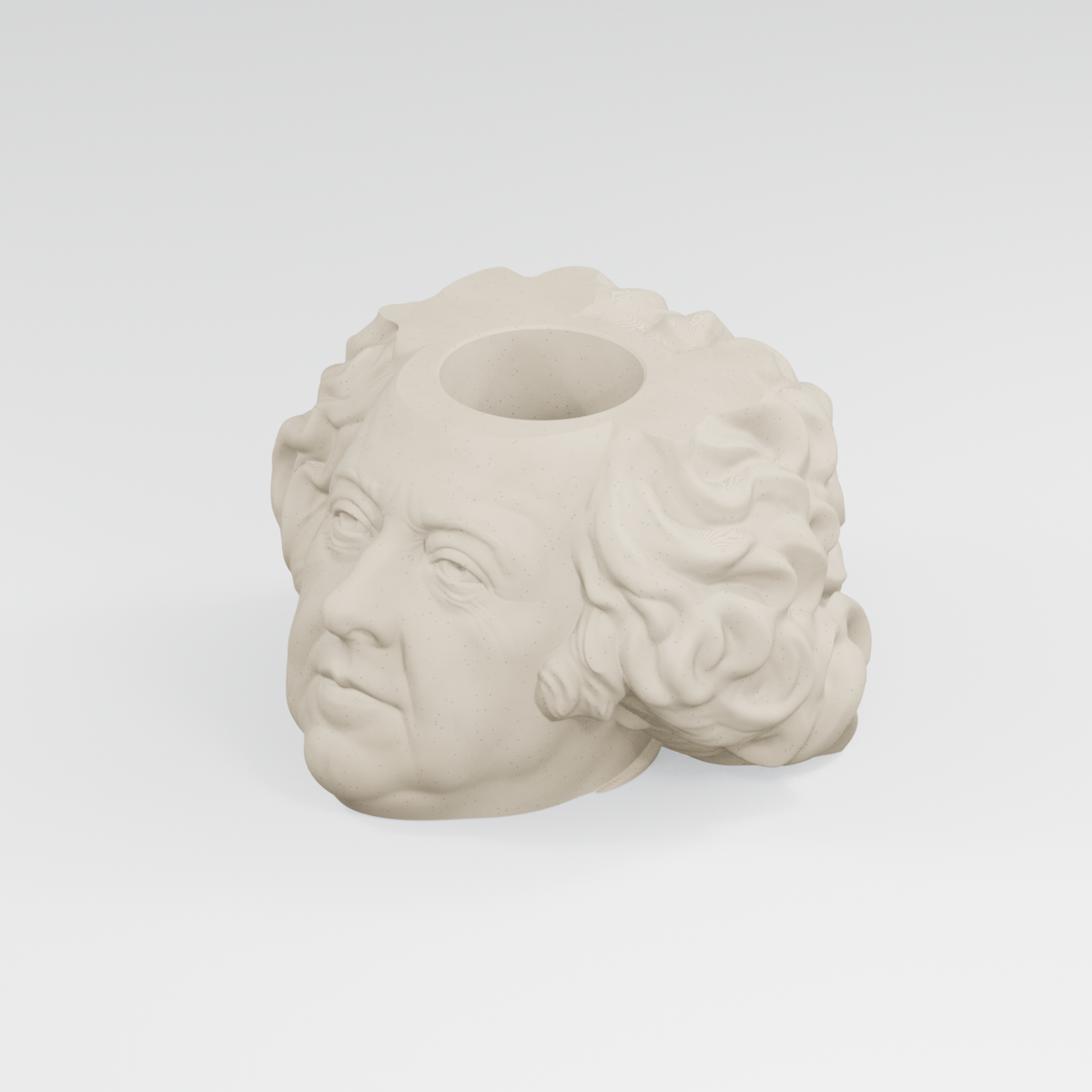 John Adams Head Planter in Ivory White