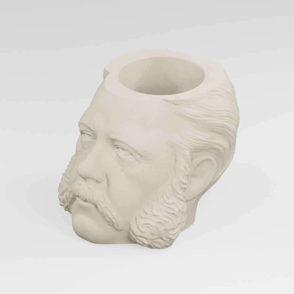 Chester A. Arthur Head Planter in Ivory White