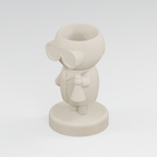 Beaker Moss chemistry scientist planter in Ivory White finish