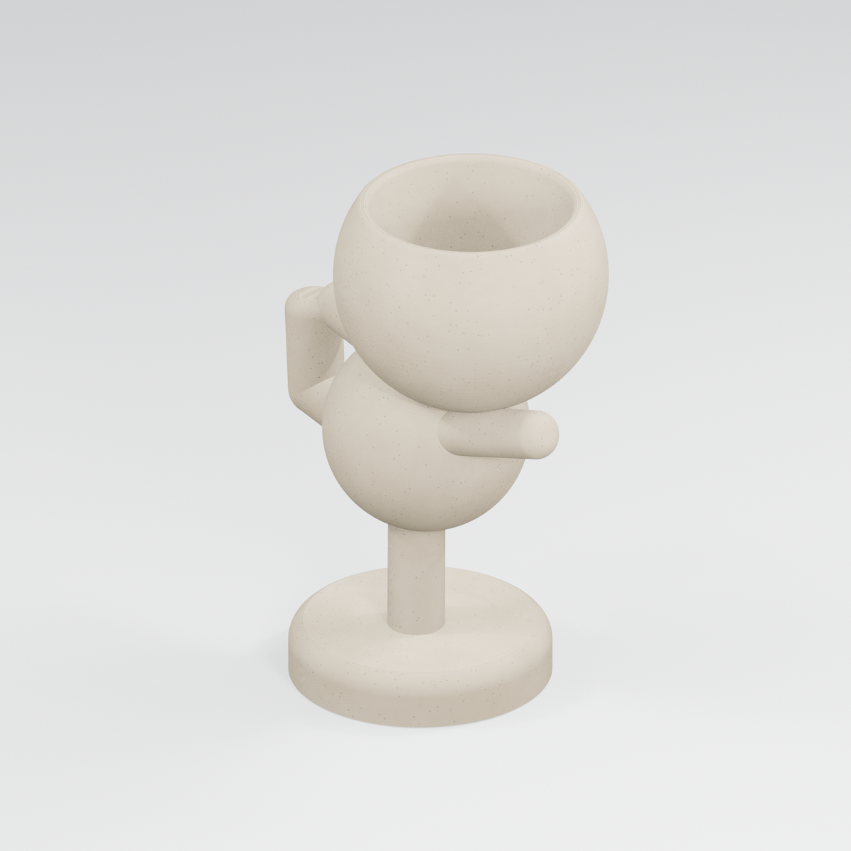 Balance Bloom yoga planter in Ivory White