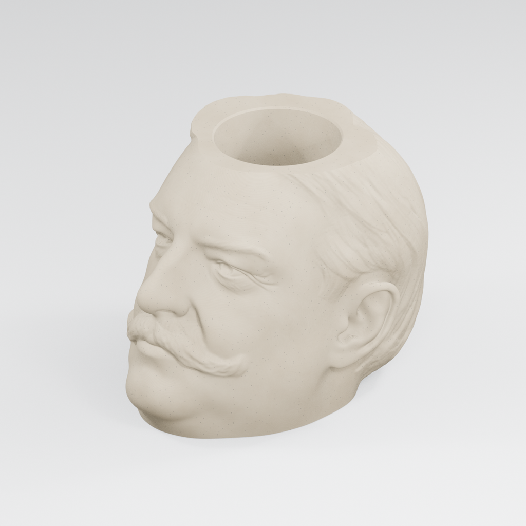William Howard Taft Head Planter in Ivory White