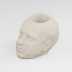 Richard Nixon Head Planter in Ivory White