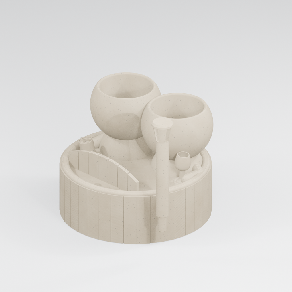 The Soak Set Takes a Break | Hot Tub Planter in Ivory White finish