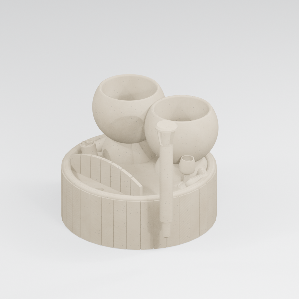 The Soak Set Takes a Break | Hot Tub Planter in Ivory White finish