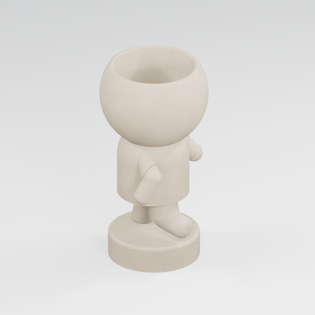 Try Fern rugby planter exact model render in Ivory White