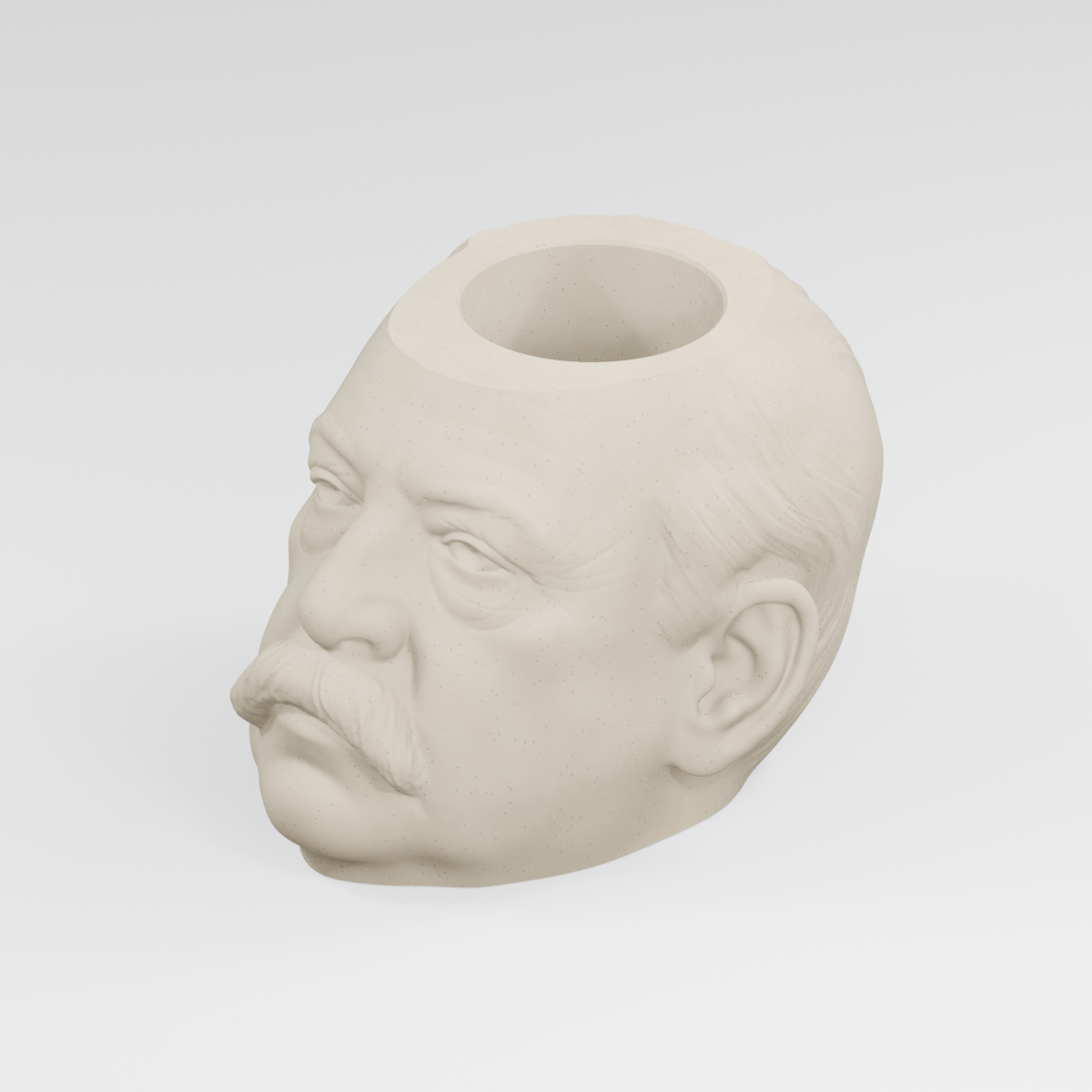 Grover Cleveland Head Planter in Ivory White