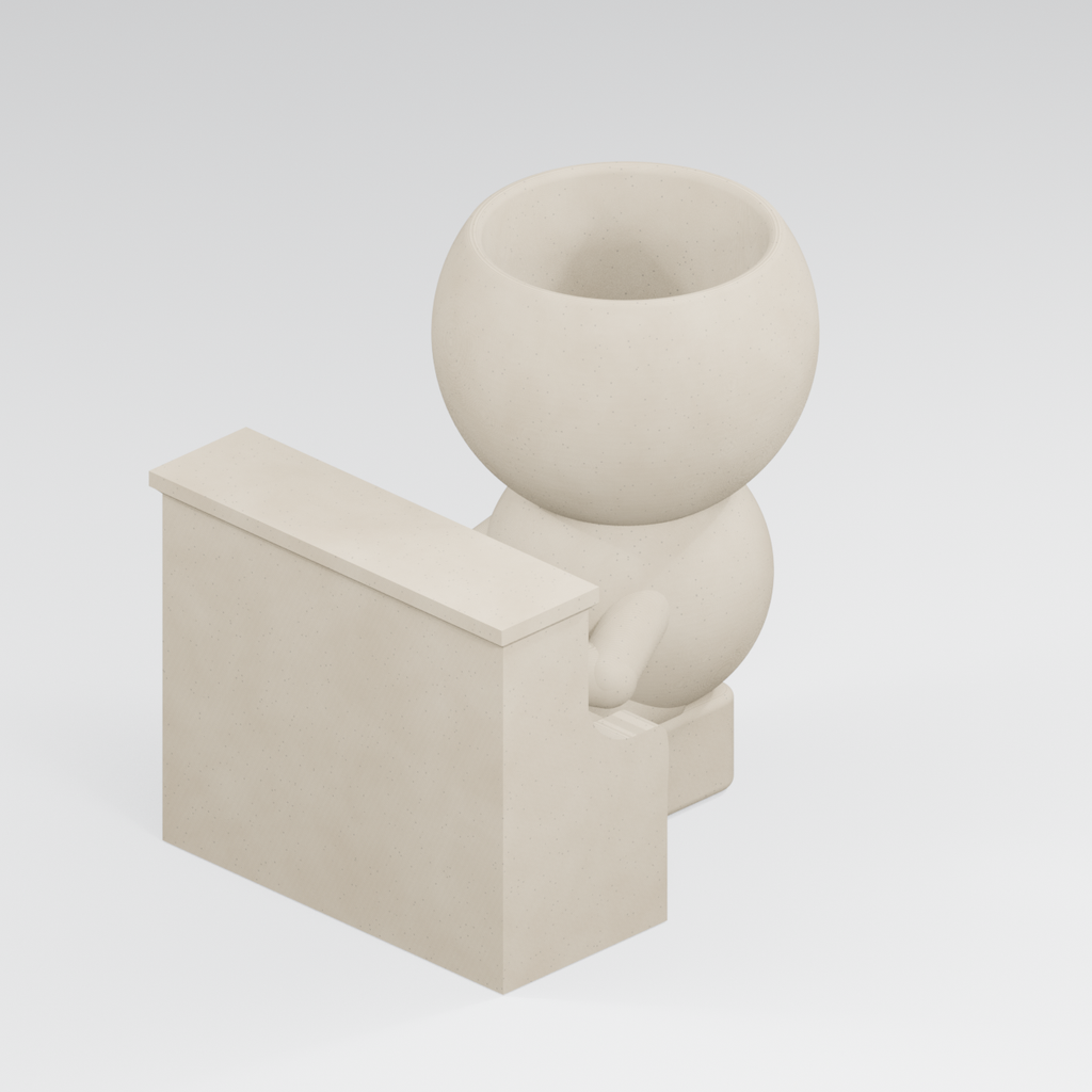 Maestro Sprout Piano Planter in Ivory White finish