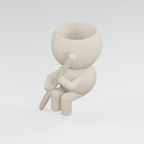 Reed Reed bassoon planter in Ivory White