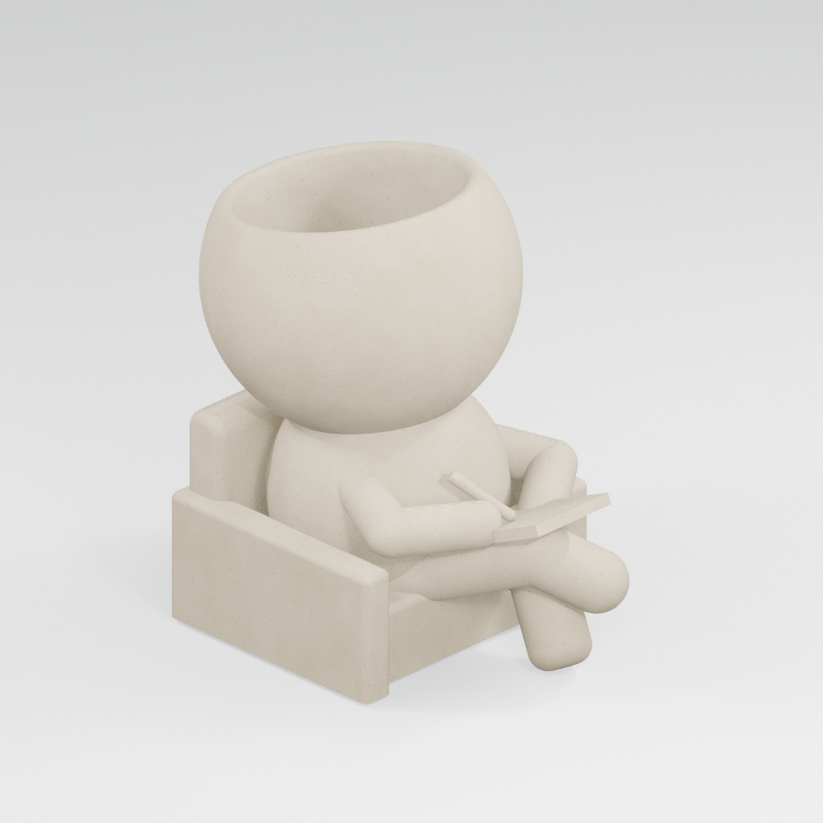Note Moss armchair planter in Ivory White