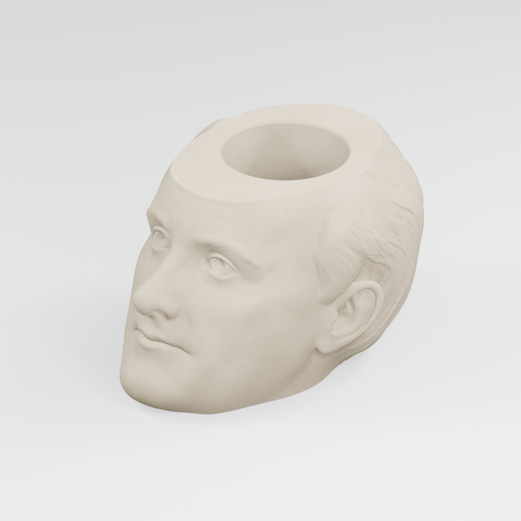 James Buchanan Head Planter in Ivory White