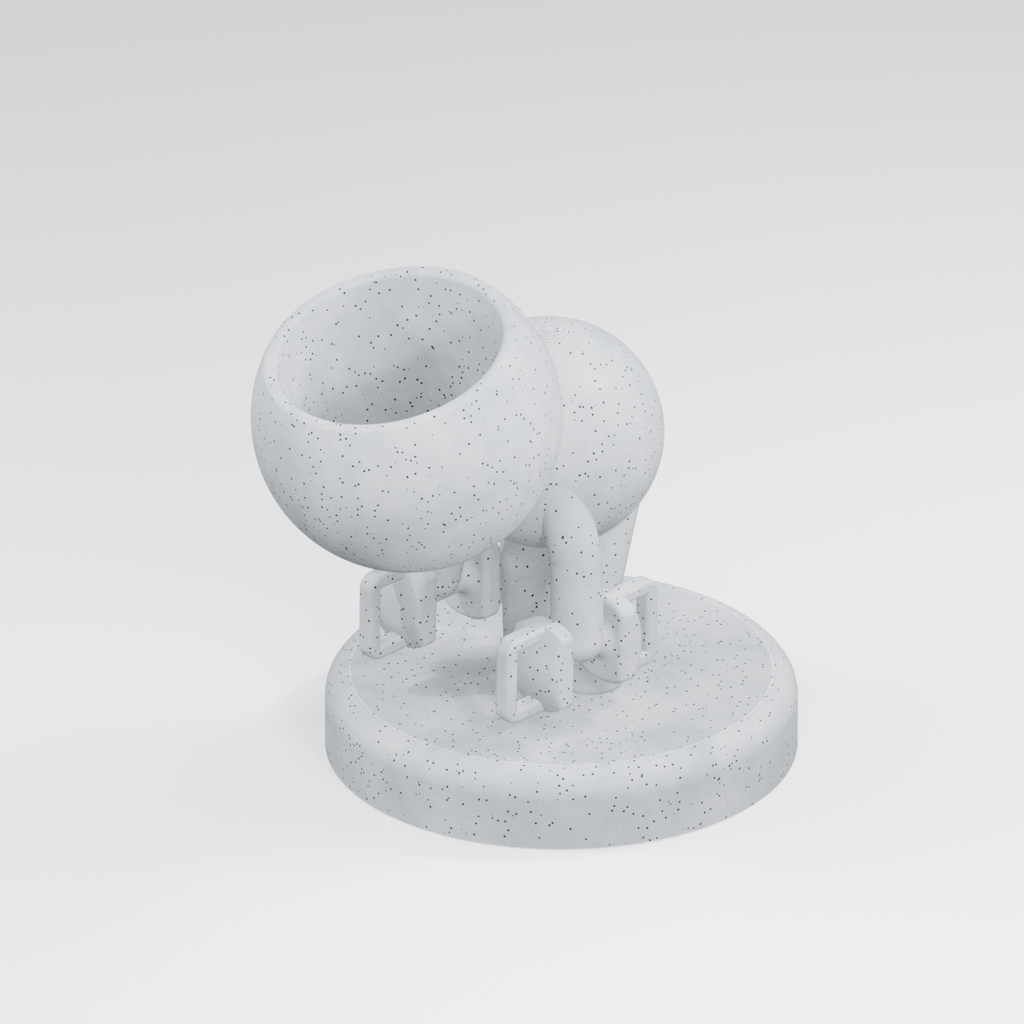 Tuck character planter in Marble White