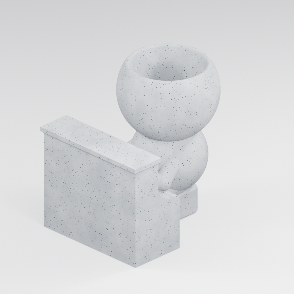 Maestro Sprout Piano Planter in Marble White finish