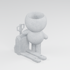 Pallet Pete Moves the Day | Pallet Truck Planter in Marble White finish
