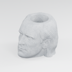 James K. Polk Head Planter in Marble White