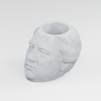 Millard Fillmore Head Planter in Marble White