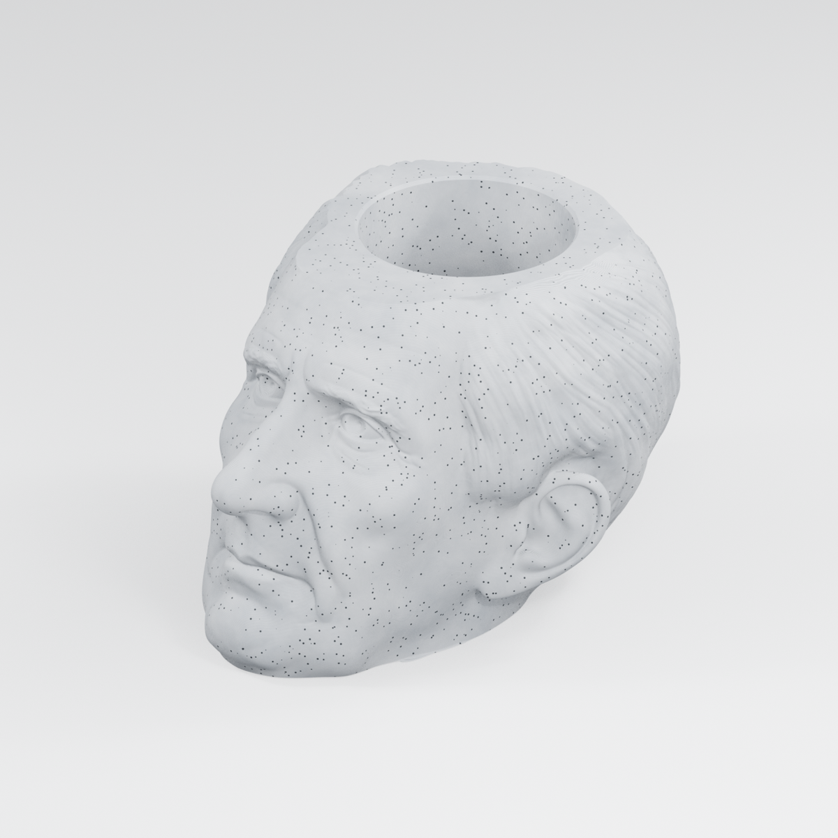 William Henry Harrison Head Planter in Marble White