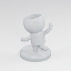 Spin Sprout Makes the Play | Cricket Bowler Planter in Marble White finish