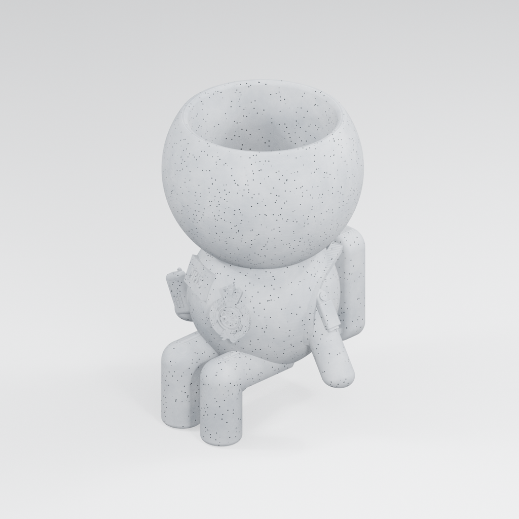 Patch Sprout Is Ready | Paramedic Planter in Marble White finish