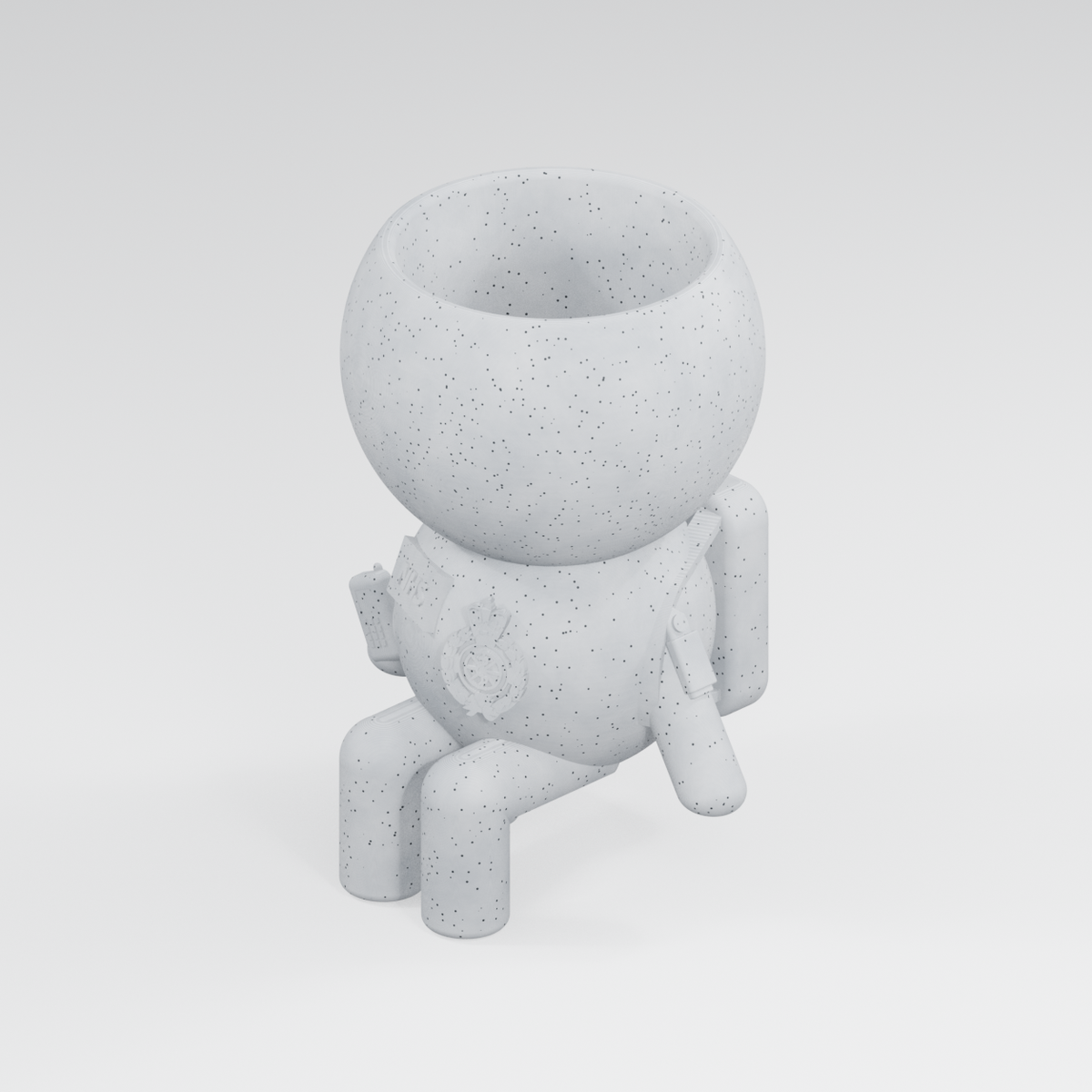 Patch Sprout Is Ready | Paramedic Planter in Marble White finish