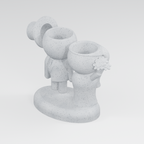 Moss and Marrow wedding planter exact model render in Marble White