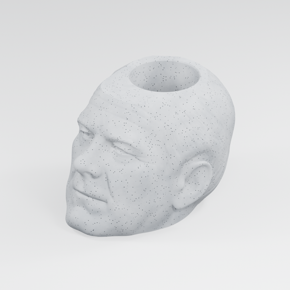 Gerald Ford Head Planter in Marble White