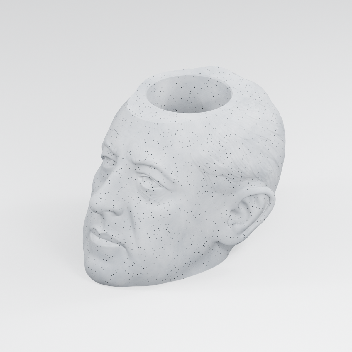 Woodrow Wilson Head Planter in Marble White