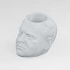 Herbert Hoover Head Planter in Marble White