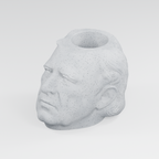 Zachary Taylor Head Planter in Marble White