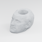 James Buchanan Head Planter in Marble White