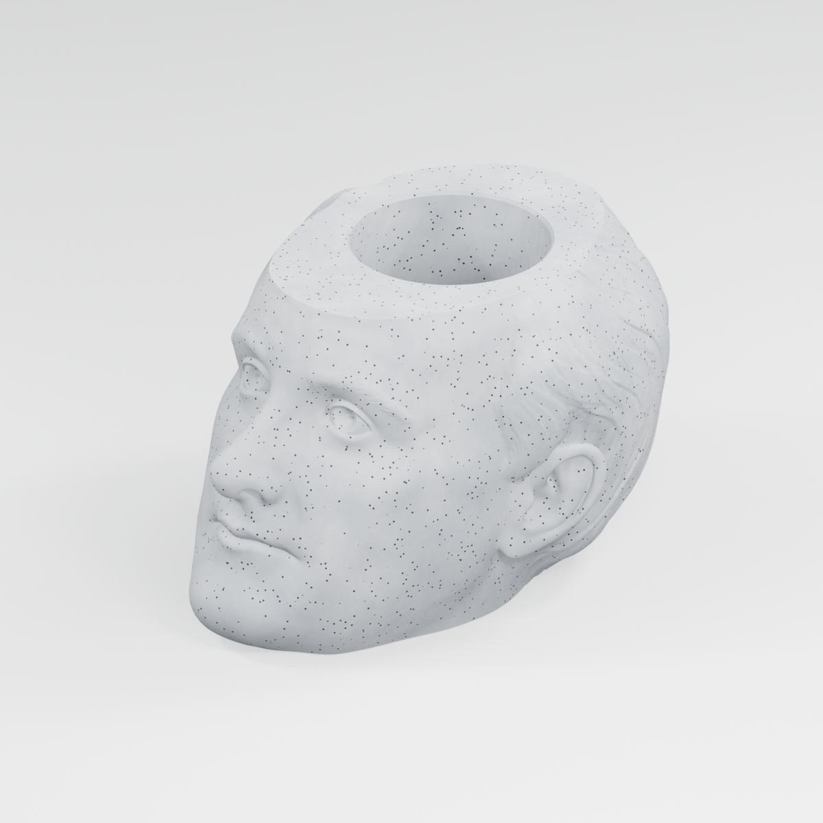 James Buchanan Head Planter in Marble White