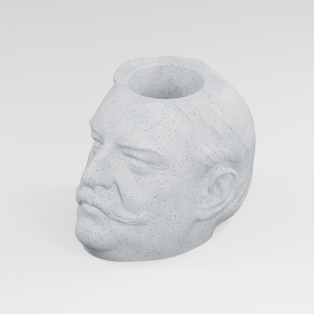 William Howard Taft Head Planter in Marble White