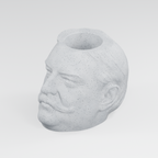 William Howard Taft Head Planter in Marble White