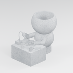 Flux Soldering Planter in Marble White
