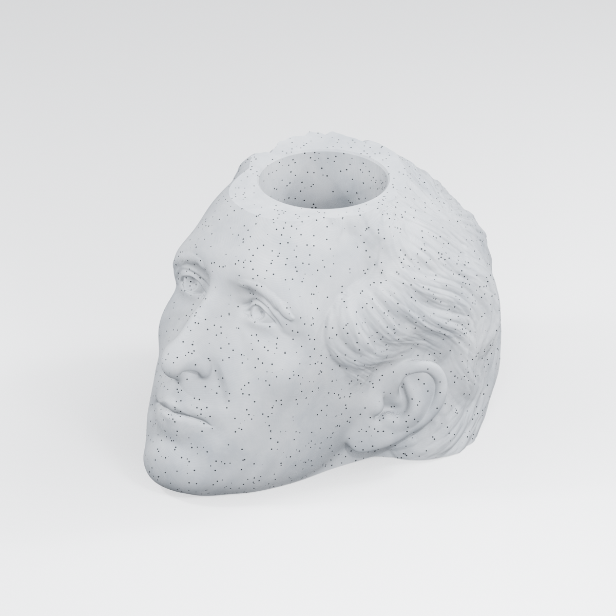John Tyler Head Planter in Marble White