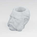 Chester A. Arthur Head Planter in Marble White