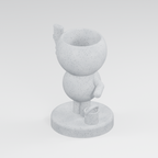 Brush Painter Planter in Marble White