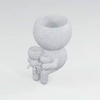 Nana Nest family planter in Marble White
