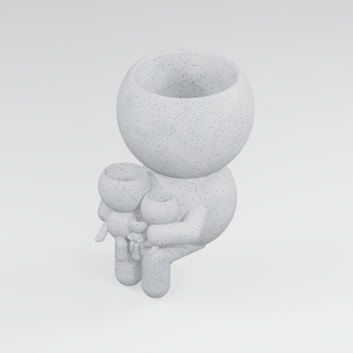 Nana Nest family planter in Marble White