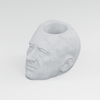 Franklin D. Roosevelt Head Planter in Marble White
