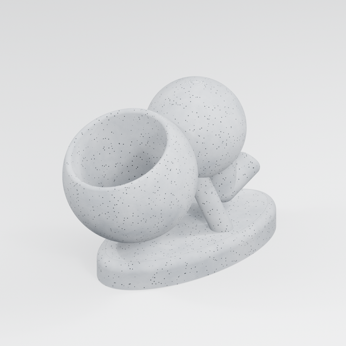 Balancing Act in Marble White