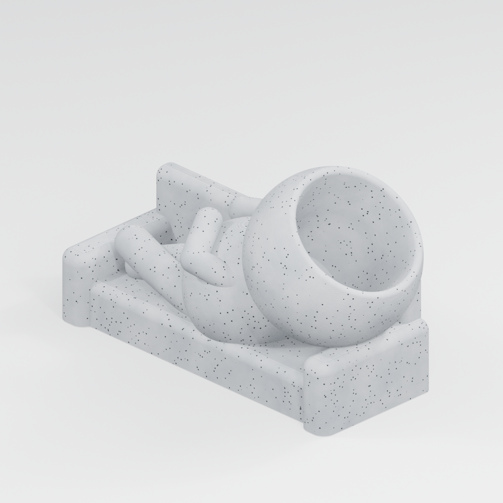 Rest Patient Planter in Marble White