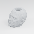 Dwight D. Eisenhower Head Planter in Marble White