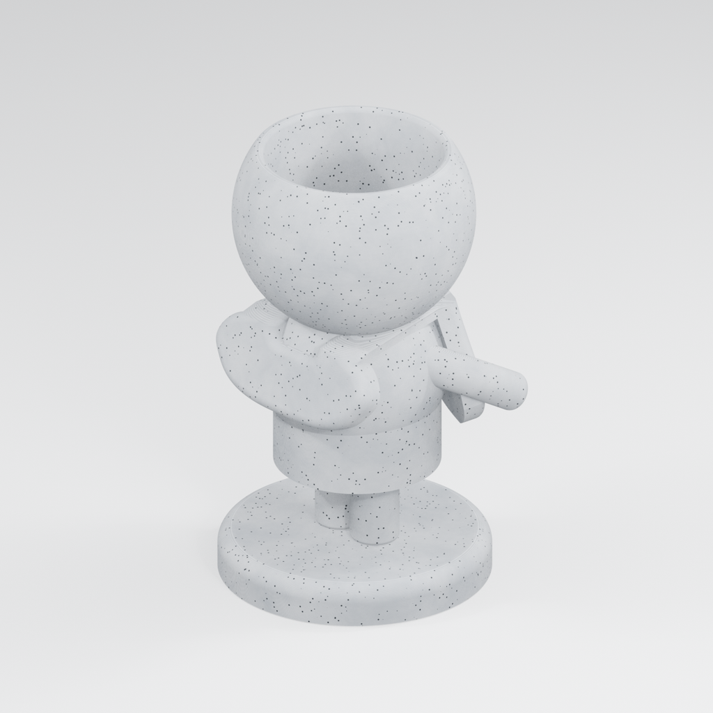 Skye Moss cabin crew planter in Marble White finish