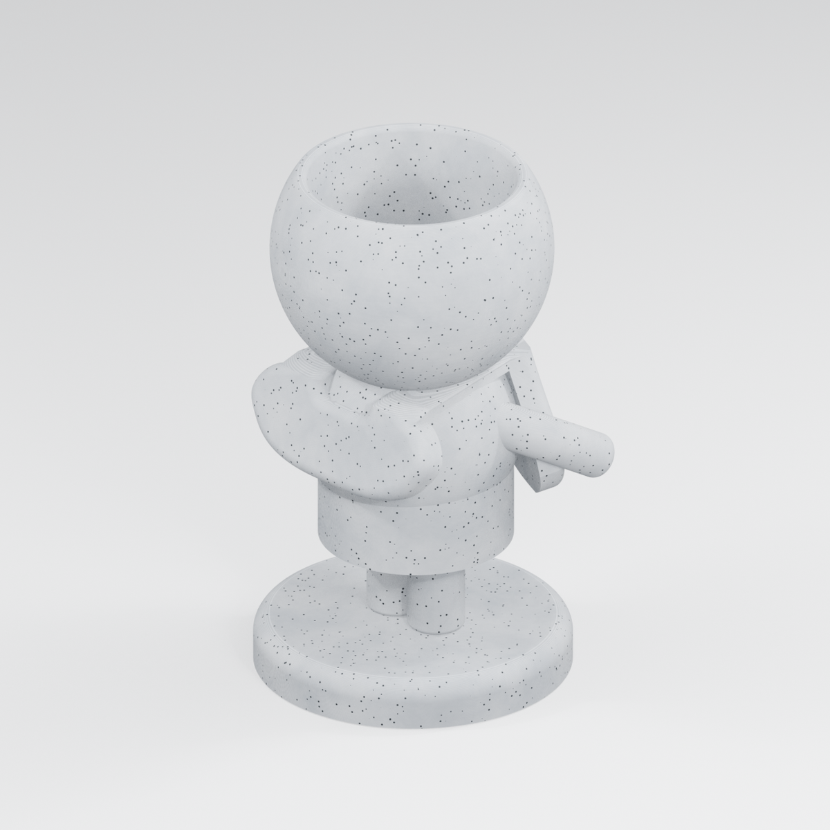 Skye Moss cabin crew planter in Marble White finish
