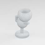 Pirouette Keeps the Good Vibes Spinning | Dancer Planter in Marble White finish