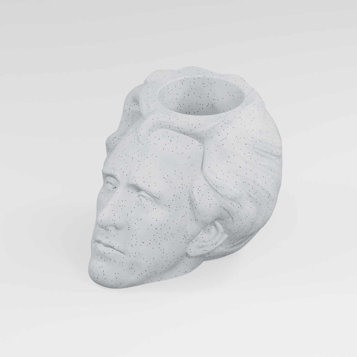 Andrew Jackson Head Planter in Marble White
